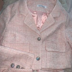 Tweed Blazer. Light pink size small